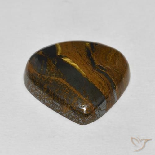 Matriz Olho de Tigre Multicolorido Natural 23.86ct, Formato de pêra, Opaco