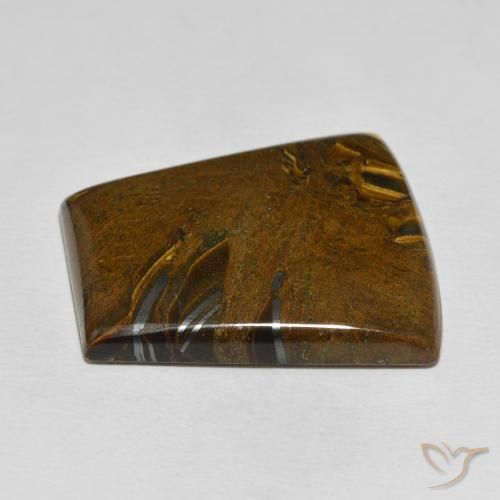 Matriz Olho de Tigre Multicolorido Natural 45.29ct, baguete, Opaco