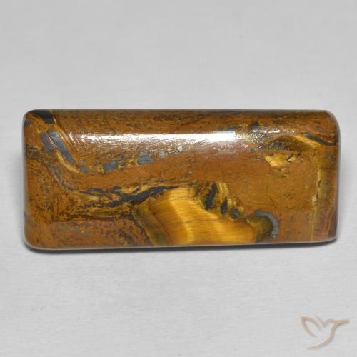 Matriz Olho de Tigre Marrom dourado Natural 36.09ct, baguete, Opaco