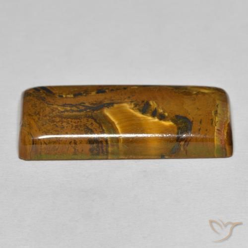 Matriz Olho de Tigre Marrom dourado Natural 36.09ct, baguete, Opaco