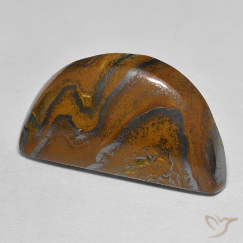 Matriz Olho de Tigre Marrom Quente Natural 36.48ct, Chique, Opaco