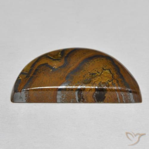 Matriz Olho de Tigre Marrom Quente Natural 36.48ct, Chique, Opaco