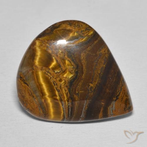 Matriz Olho de Tigre Castanho Cedro Natural 24.22ct, Formato de pêra, Opaco