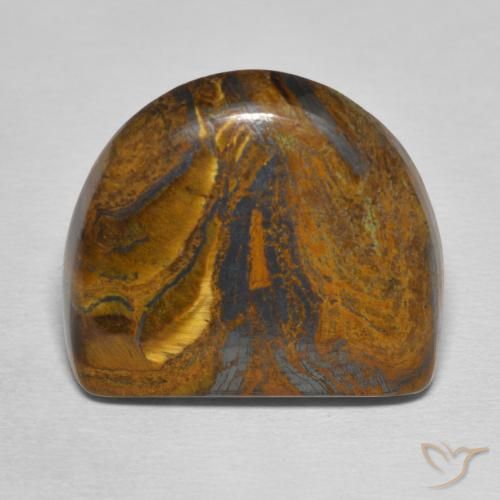 26.82ct Natural Castanho médio Matriz Olho de Tigre, Chique, Opaco