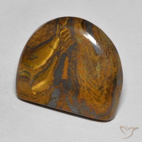 Matriz Olho de Tigre Castanho médio Natural 26.82ct, Chique, Opaco