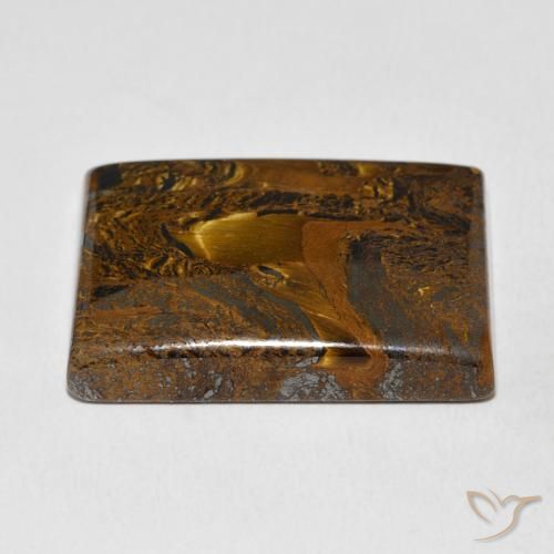 Matriz Olho de Tigre Marrom dourado Natural 48.76ct, baguete, Opaco