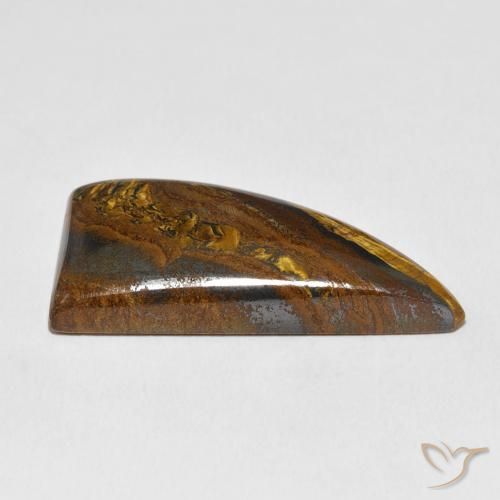 Matriz Olho de Tigre Marrom dourado Natural 37.54ct, Chique, Opaco