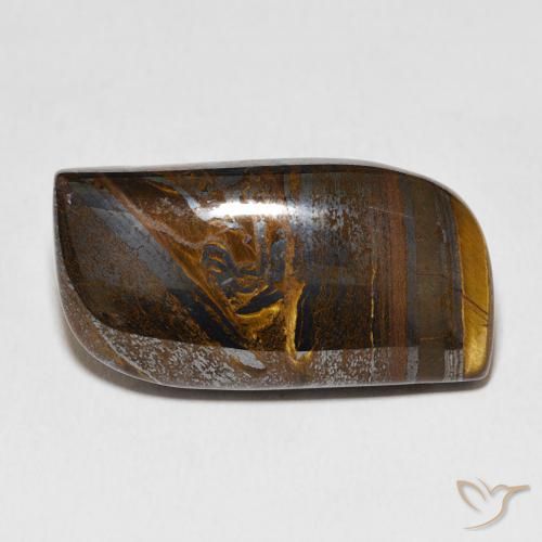 Matriz Olho de Tigre Marrom Quente Natural 33.73ct, Chique, Opaco