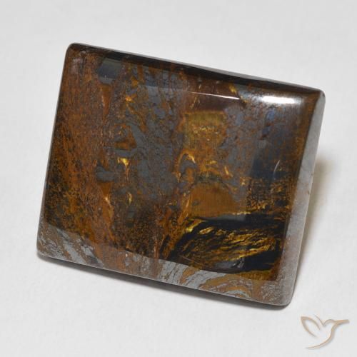 Matriz Olho de Tigre Marrom Quente Natural 58.40ct, baguete, Opaco