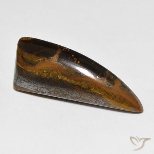 Matriz Olho de Tigre Medium Dark-Brown Natural 44.79ct, Chique, Opaco