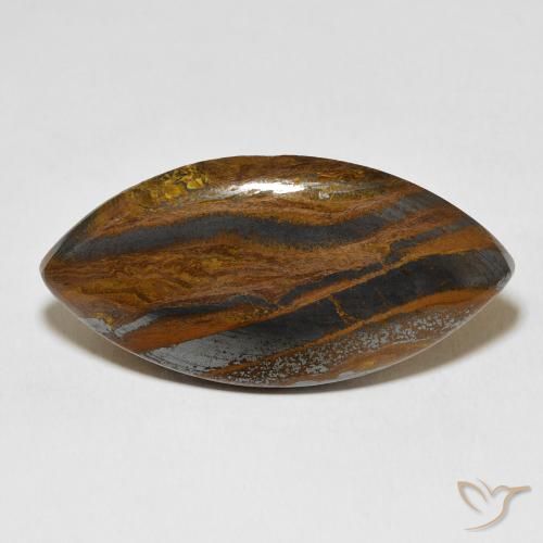 58.70ct Natural Marrom-amarelado Matriz Olho de Tigre, Marquesa, Opaco