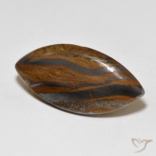 Matriz Olho de Tigre Marrom-amarelado Natural 58.70ct, Marquesa, Opaco