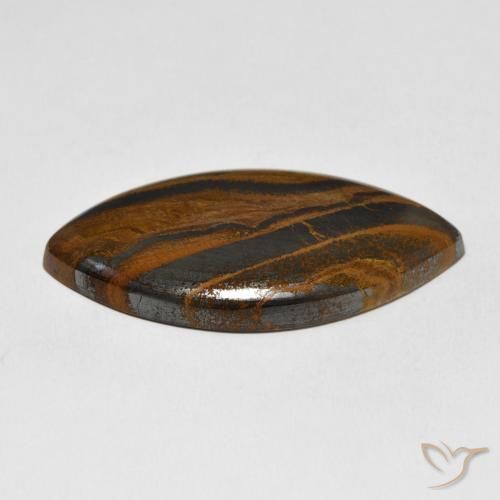 Matriz Olho de Tigre Marrom-amarelado Natural 58.70ct, Marquesa, Opaco