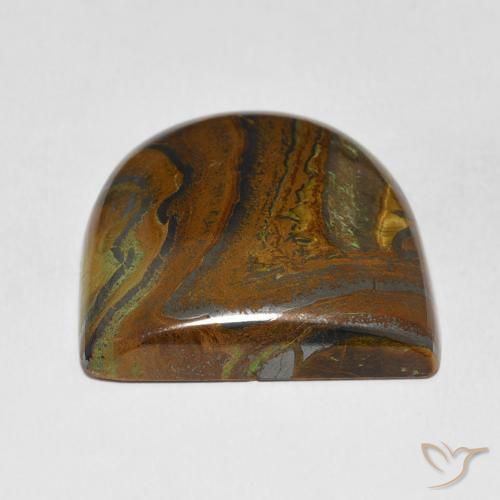 Matriz Olho de Tigre Medium Light-Brown Natural 71.86ct, Chique, Opaco