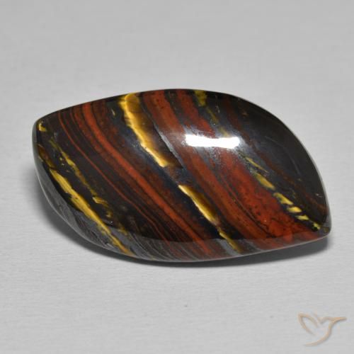 23.18ct Natural Multicolorido Matriz Olho de Tigre, Chique, Opaco