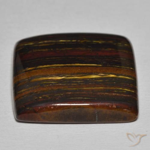 Matriz Olho de Tigre Multicolorido Natural 40.44ct, Quadrado, Opaco