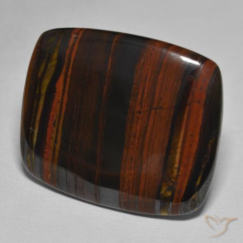 Matriz Olho de Tigre Multicolorido Natural 38.90ct, Almofada, Opaco
