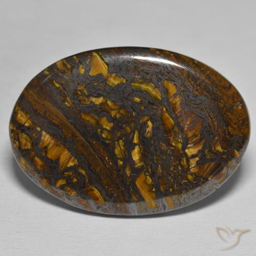 43.85ct Natural Multicolorido Matriz Olho de Tigre, oval, Opaco