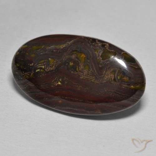 Matriz Olho de Tigre Multicolorido Natural 25.06ct, oval, Opaco