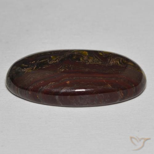 Matriz Olho de Tigre Multicolorido Natural 25.06ct, oval, Opaco