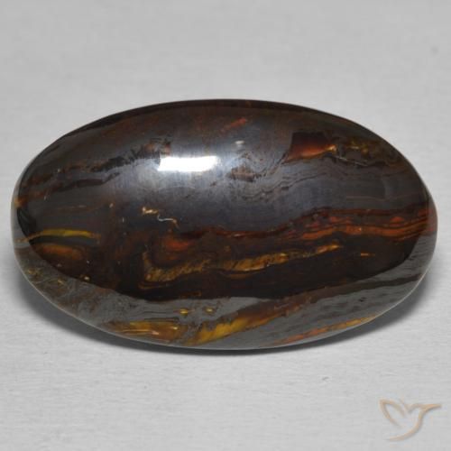20.35ct Natural Multicolorido Matriz Olho de Tigre, oval, Opaco
