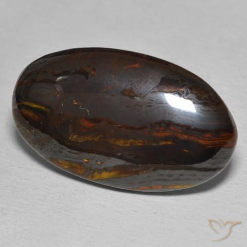 Matriz Olho de Tigre Multicolorido Natural 20.35ct, oval, Opaco