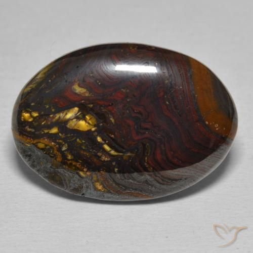 25.87ct Natural Multicolorido Matriz Olho de Tigre, oval, Opaco
