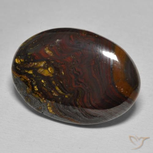 Matriz Olho de Tigre Multicolorido Natural 25.87ct, oval, Opaco