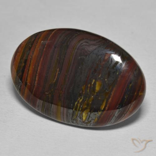 Matriz Olho de Tigre Multicolorido Natural 27.99ct, oval, Opaco