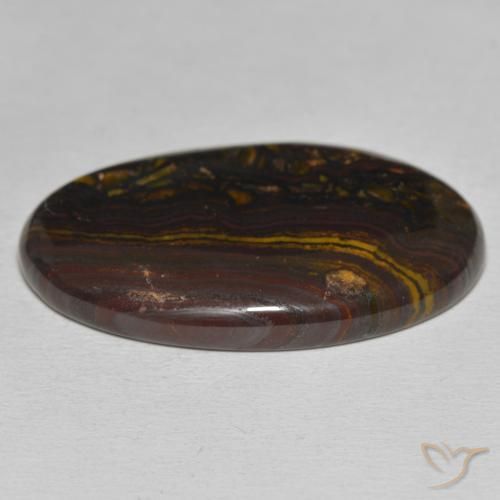 Matriz Olho de Tigre Multicolorido Natural 40.09ct, oval, Opaco