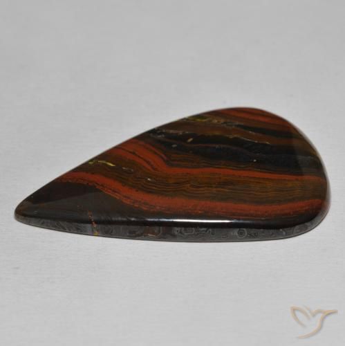Matriz Olho de Tigre Multicolorido Natural 44.25ct, Formato de pêra, Opaco