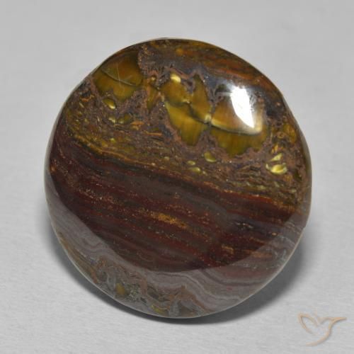 Matriz Olho de Tigre Multicolorido Natural 34.30ct, Redondo, Opaco