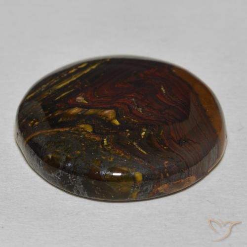 Matriz Olho de Tigre Multicolorido Natural 33.67ct, Redondo, Opaco
