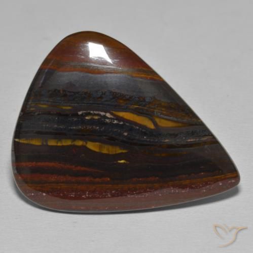 Matriz Olho de Tigre Multicolorido Natural 58.62ct, Formato de pêra, Opaco