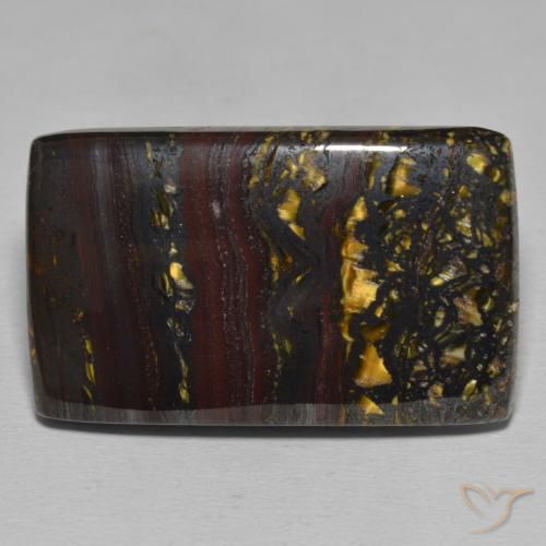 50.01ct Natural Multicolorido Matriz Olho de Tigre, baguete, Opaco