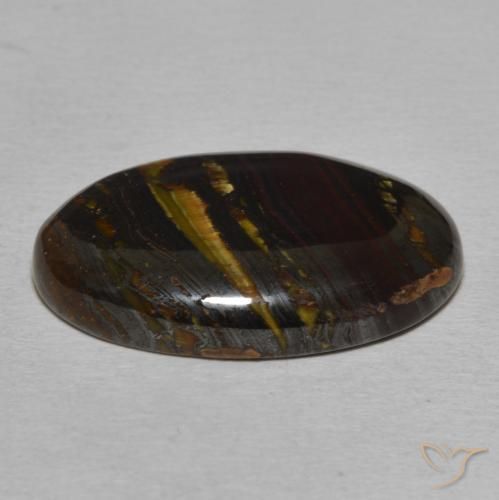 Matriz Olho de Tigre Multicolorido Natural 18.51ct, oval, Opaco