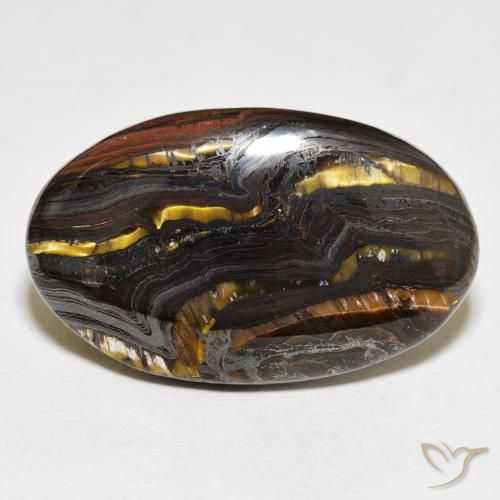 54.17ct Natural Multicolorido Matriz Olho de Tigre, oval, Opaco