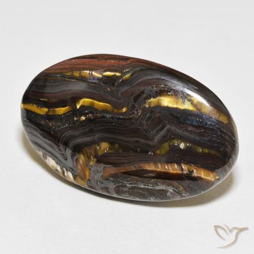 Matriz Olho de Tigre Multicolorido Natural 54.17ct, oval, Opaco