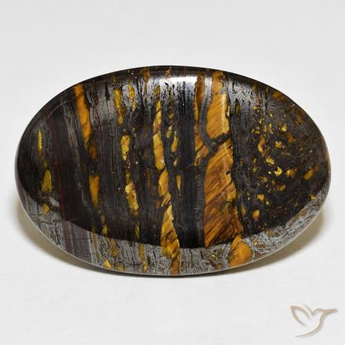 62.53ct Natural Multicolorido Matriz Olho de Tigre, oval, Opaco