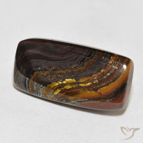 Matriz Olho de Tigre Multicolorido Natural 19.89ct, baguete, Opaco