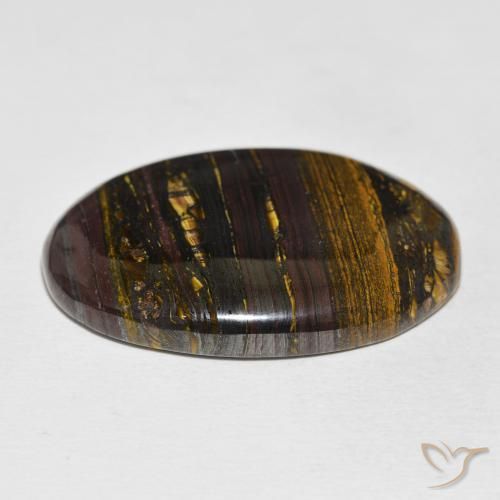 Matriz Olho de Tigre Multicolorido Natural 56.77ct, oval, Opaco