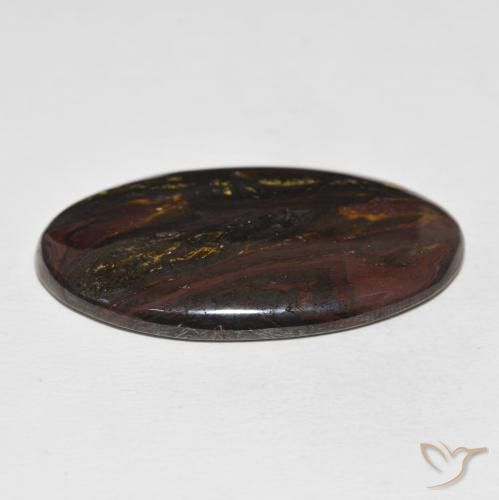 Matriz Olho de Tigre Multicolorido Natural 58.28ct, oval, Opaco