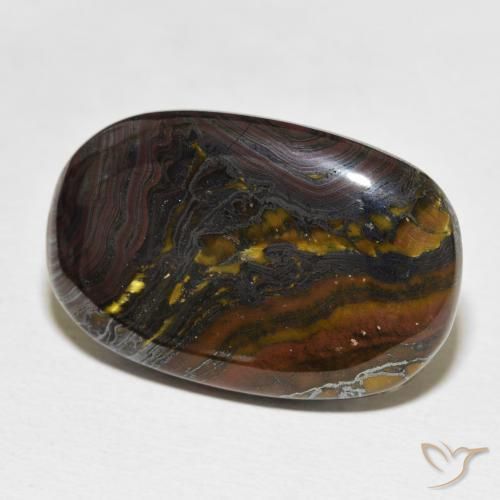Matriz Olho de Tigre Multicolorido Natural 26.16ct, Almofada, Opaco