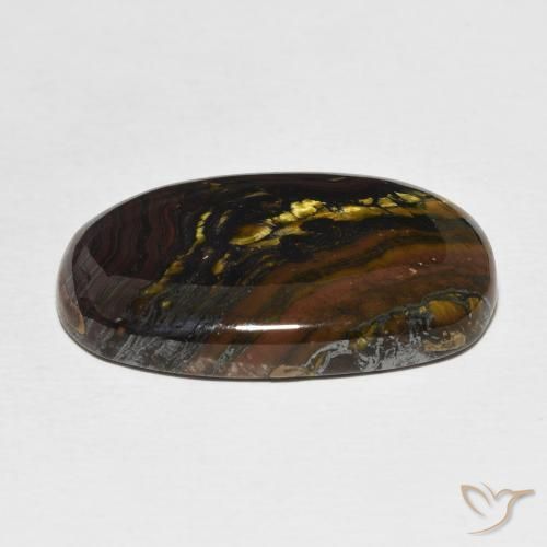 Matriz Olho de Tigre Multicolorido Natural 26.16ct, Almofada, Opaco