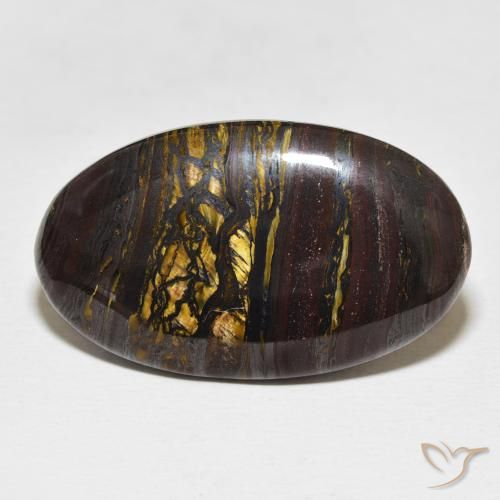 37.13ct Natural Multicolorido Matriz Olho de Tigre, oval, Opaco