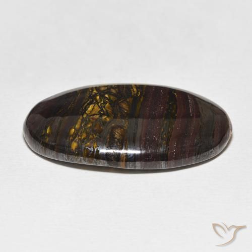 Matriz Olho de Tigre Multicolorido Natural 37.13ct, oval, Opaco