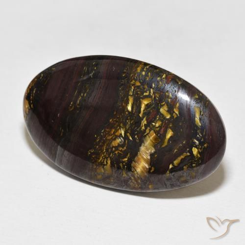 Matriz Olho de Tigre Multicolorido Natural 44.53ct, oval, Opaco