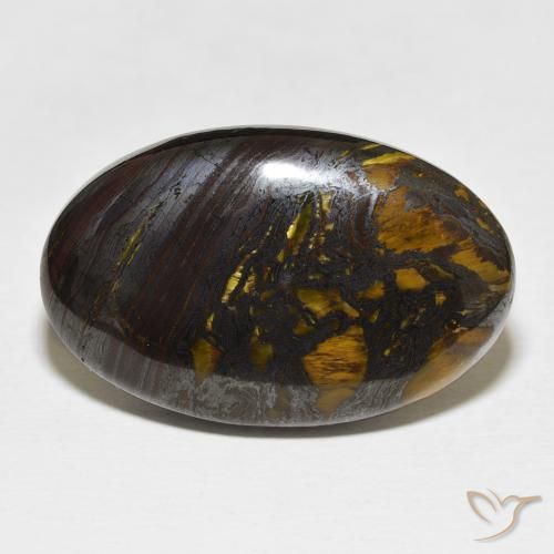 36.47ct Natural Multicolorido Matriz Olho de Tigre, oval, Opaco