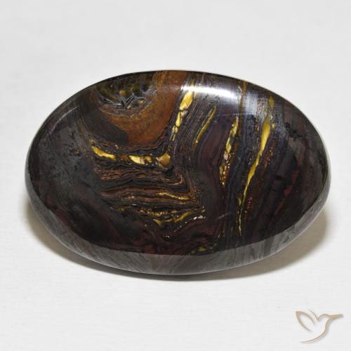 39.68ct Natural Multicolorido Matriz Olho de Tigre, oval, Opaco