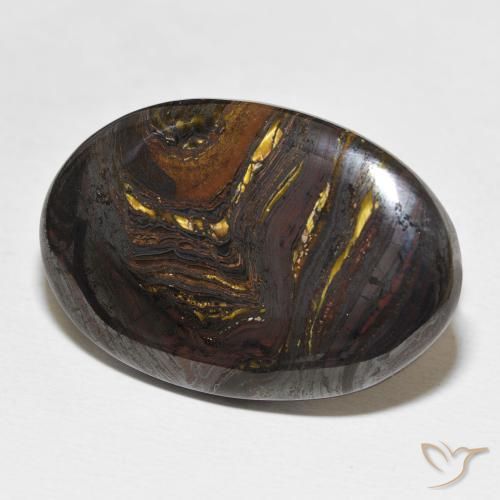 Matriz Olho de Tigre Multicolorido Natural 39.68ct, oval, Opaco